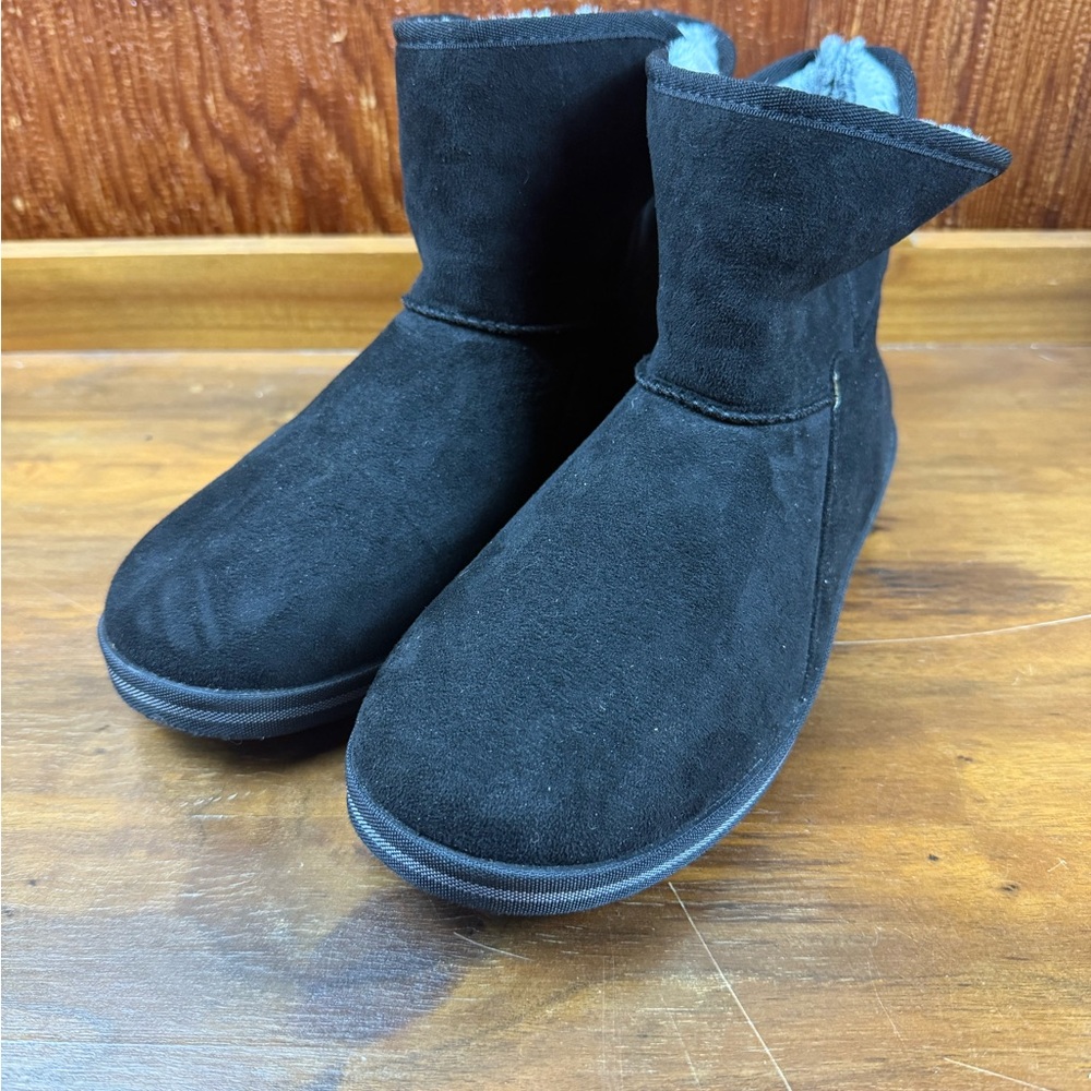 Skechers Black and Gray Fur-Lined Boots size 10 new no tags